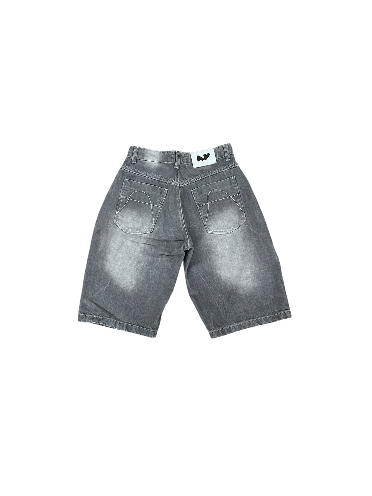AV STONEWASHED BLACK JORTS